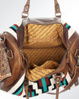 American Darling Duffel Saddle Blanket Genuine Leather Women Bag Western Handbag Purse