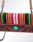 American Darling ADBG607 Crossbody Hand Tooled Saddle Blanket Genuine Leather Women Bag Western Handbag Purse