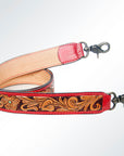 American Darling ADSTF135 Hand Tooled Genuine Leather Crossbody Handle Strap For Bags