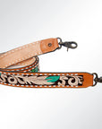 American Darling ADSTF140 Hand Tooled Genuine Leather Crossbody Handle Strap For Bags