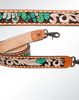 American Darling ADSTF140 Hand Tooled Genuine Leather Crossbody Handle Strap For Bags
