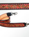 American Darling ADSTF143 Hand Tooled Genuine Leather Crossbody Handle Strap For Bags
