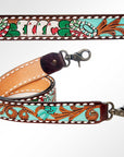 American Darling ADSTF145 Hand Tooled Genuine Leather Crossbody Handle Strap For Bags