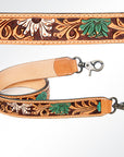 American Darling ADSTF151 Hand Tooled Genuine Leather Crossbody Handle Strap For Bags