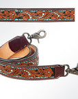 American Darling ADSTF152 Hand Tooled Genuine Leather Crossbody Handle Strap For Bags