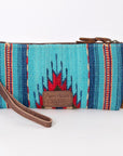 American Darling ADBG642 Wristlet Hand Tooled Saddle Blanket Genuine Leather Women Bag Western Handbag Purse