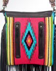 American Darling ADBGZ301 Messenger Saddle Blanket Genuine Leather Women Bag Western Handbag Purse