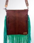 American Darling ADBG729 Large Crossbody Hair-On Genuine Leather Women Bag Western Handbag Purse
