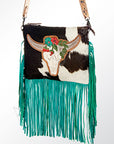 American Darling ADBG657 Crossbody Hair-On Genuine Leather Women Bag Western Handbag Purse