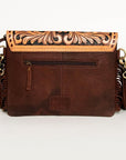 American Darling ADBGD120 Envelope Hand Tooled Hair-On Genuine Leather Women Bag Western Handbag Purse