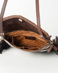 American Darling ADBGD121 Envelope Hand Tooled Hair-On Genuine Leather Women Bag Western Handbag Purse