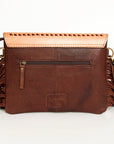 American Darling ADBGD122 Envelope Hand Tooled Hair-On Genuine Leather Women Bag Western Handbag Purse