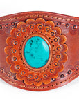 American Darling ADBRF135 Hand tooled carved Genuine Leather Bracelet women
