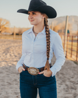 WHITE PERFORMANCE RODEO SHIRT