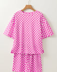 Checker Top and Shorts Set
