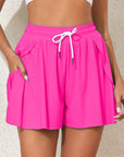 Jenna Drawstring Ruffle Shorts Bikini Bottom