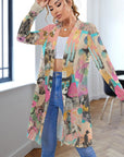 Baha Ranch Retro Pop Western Collage Lightweight Cardigan
