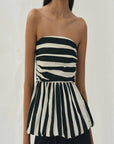 Stripe Bubble Tube Top