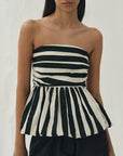 Stripe Bubble Tube Top