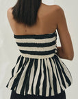Stripe Bubble Tube Top