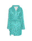 Turquoise Cattle Brands Women's Western Bath Robe