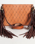 American Darling ADBGA124 Clutch Hand Tooled Genuine Leather Women Bag Western Handbag Purse