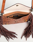 American Darling ADBGA124 Clutch Hand Tooled Genuine Leather Women Bag Western Handbag Purse
