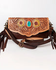 American Darling ADBGA138 Wallet Hand Tooled Genuine Leather Women Bag Western Handbag Purse