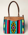 American Darling Tote Hand Tooled Saddle Blanket Genuine Leather Women Bag Western Handbag Purse