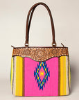 American Darling Tote Hand Tooled Saddle Blanket Genuine Leather Women Bag Western Handbag Purse