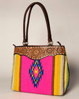 American Darling Tote Hand Tooled Saddle Blanket Genuine Leather Women Bag Western Handbag Purse