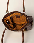 American Darling Tote Hand Tooled Saddle Blanket Genuine Leather Women Bag Western Handbag Purse