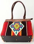 American Darling Tote Hand Tooled Saddle Blanket Genuine Leather Women Bag Western Handbag Purse