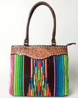 American Darling Tote Hand Tooled Saddle Blanket Genuine Leather Women Bag Western Handbag Purse
