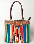American Darling Tote Hand Tooled Saddle Blanket Genuine Leather Women Bag Western Handbag Purse