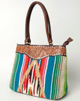 American Darling Tote Hand Tooled Saddle Blanket Genuine Leather Women Bag Western Handbag Purse