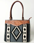 American Darling Tote Hand Tooled Saddle Blanket Genuine Leather Women Bag Western Handbag Purse