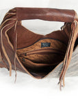 American Darling Hobo Hair On Genuine Leather Women Bag Western Handbag Purse