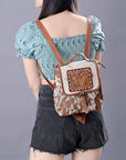 American Darling Hand Tooled Hair On Genuine Leather Women Bag Western Handbag Purse