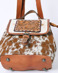 American Darling Hand Tooled Hair On Genuine Leather Women Bag Western Handbag Purse