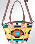 American Darling Hand Tooled Hair On Genuine Leather Women Bag Western Handbag Purse