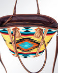 American Darling Hand Tooled Hair On Genuine Leather Women Bag Western Handbag Purse