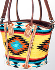 American Darling Hand Tooled Hair On Genuine Leather Women Bag Western Handbag Purse