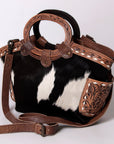 American Darling Hand Tooled Hair On Genuine Leather Women Bag Western Handbag Purse