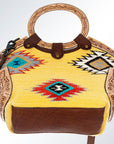 American Darling Hand Tooled Hair On Genuine Leather Women Bag Western Handbag Purse