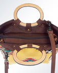 American Darling Hand Tooled Hair On Genuine Leather Women Bag Western Handbag Purse