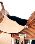 Flex Tree Western Horse Saddle Hilason In American Leather Barrel Trail