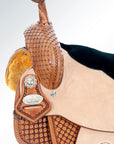 Flex Tree Western Horse Saddle Hilason In American Leather Barrel Trail