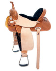 Flex Tree Western Horse Saddle Hilason In American Leather Barrel Trail