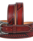HILASON Western Genuine Leather Belt for Men Women Cowboy Cowgirl Handmade Unisex Full Grain Heavy Duty Engraved Buckle Belt